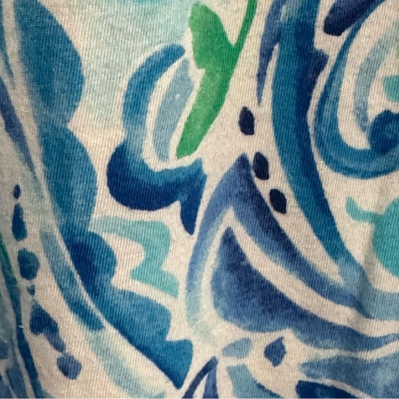 LAUREN RALPH LAUREN 2 Strap Blue Green Cotton Viscose Babydoll Nightgown Size L - Picture 4 of 9